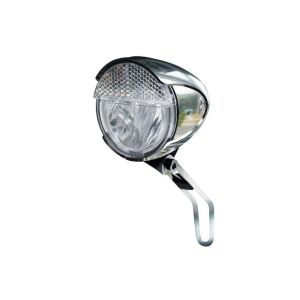 Trelock Bike-i retro 15L LS583 LED Scheinwerfer (15 Lux | mit Standlichtautomatik | chrom)