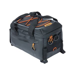 Basil Miles Tarpaulin Trunkbag Gepäckträgertasche (7 Liter | schwarz / orange)
